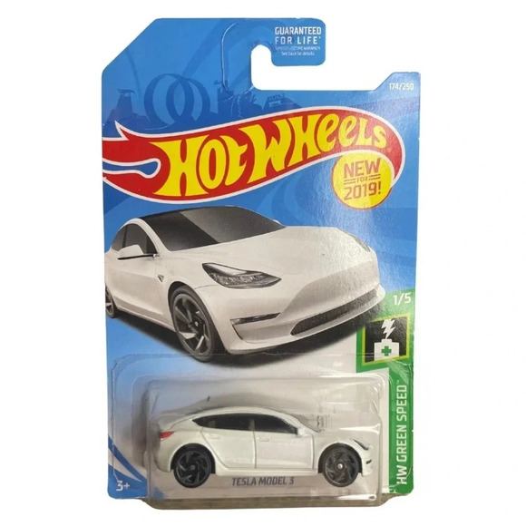 Hot Wheels Tesla Model S HW Green Speed Series - 1:64 Scale Diecast Model - Picture 3 of 3